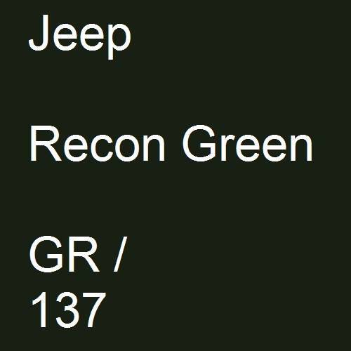 Jeep, Recon Green, GR / 137.